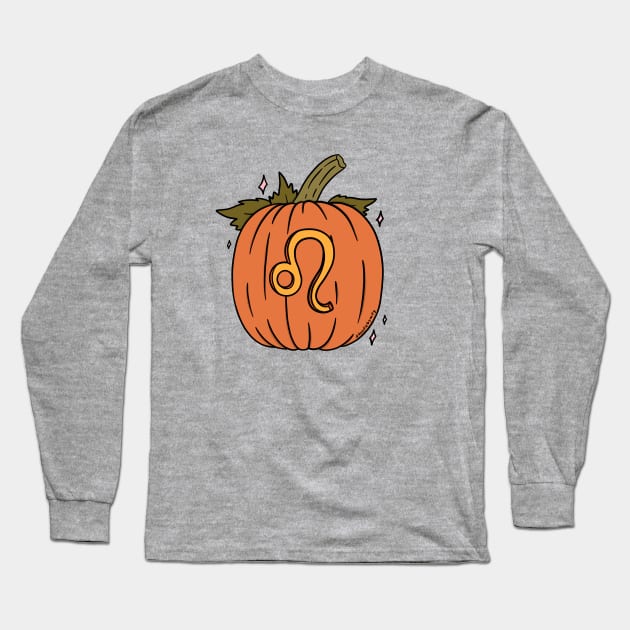 Leo Pumpkin Long Sleeve T-Shirt by Doodle by Meg